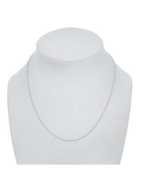 Sterling India Sterling Silver 925 1.2mm Cable Chain Necklace 15.75"